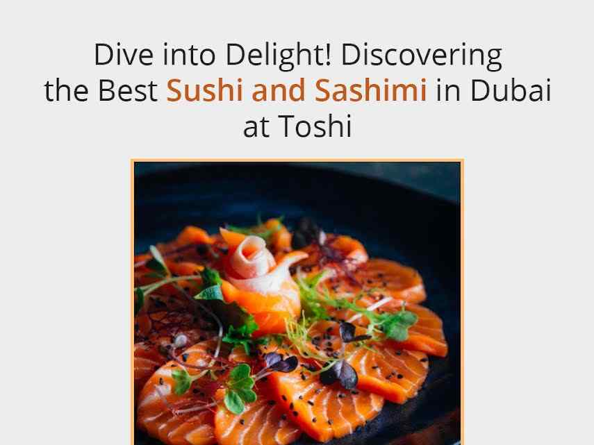 Sushi and Sashimi in Dubai